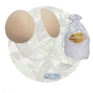 Misses Kisses Bridal Kit, Strapless/Backless Bra, 4" Mod Plunge + Extra Pads